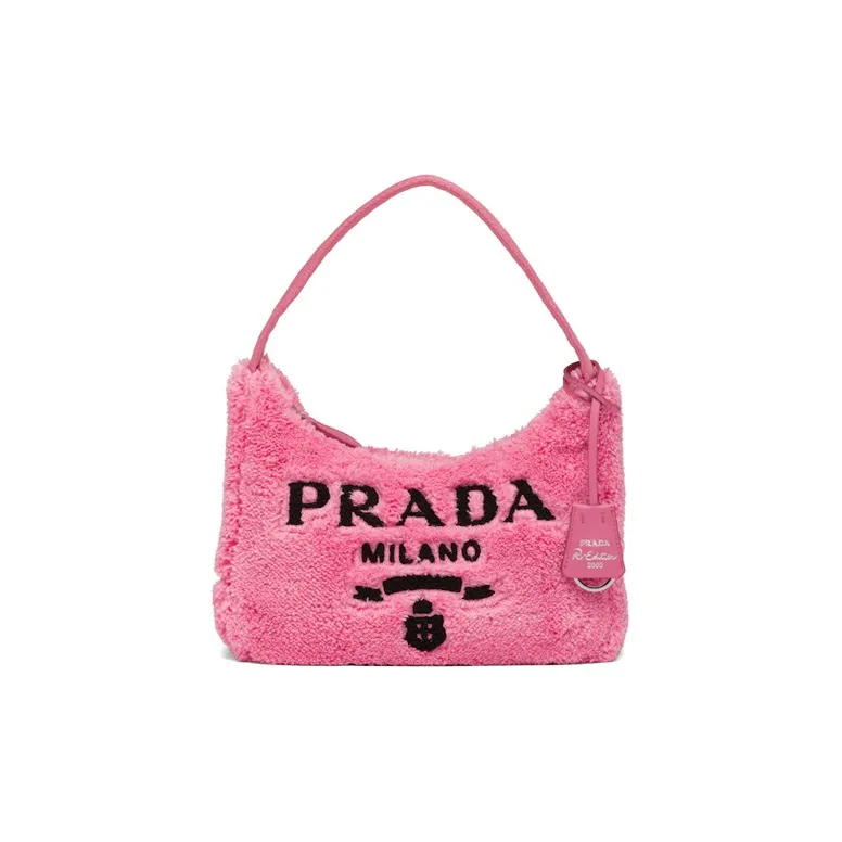 超人気商品 PRADA ホボバッグ アンダーアームバッグ レディース ピンク フェイク品 偽物 ブランド